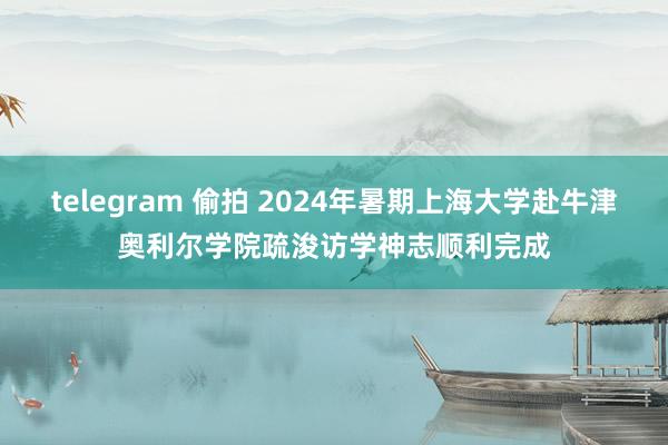 telegram 偷拍 2024年暑期上海大学赴牛津奥利尔学院疏浚访学神志顺利完成