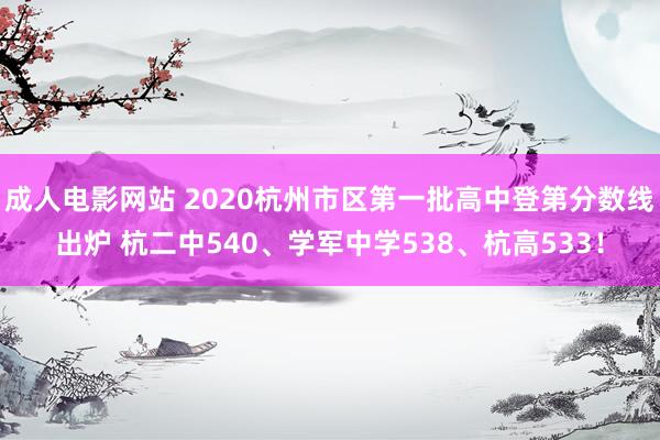 成人电影网站 2020杭州市区第一批高中登第分数线出炉 杭二中540、学军中学538、杭高533！