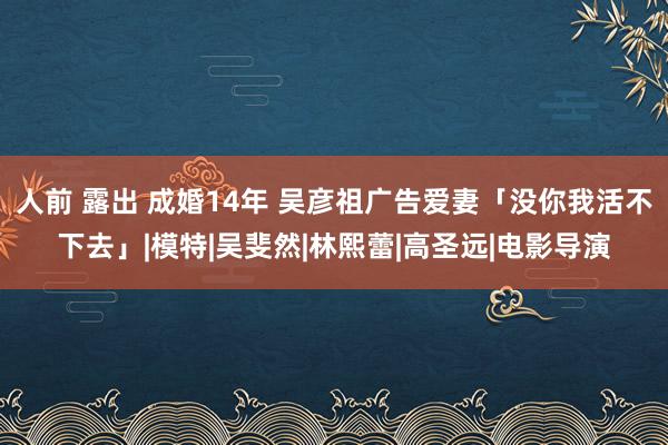 人前 露出 成婚14年 吴彦祖广告爱妻「没你我活不下去」|模特|吴斐然|林熙蕾|高圣远|电影导演